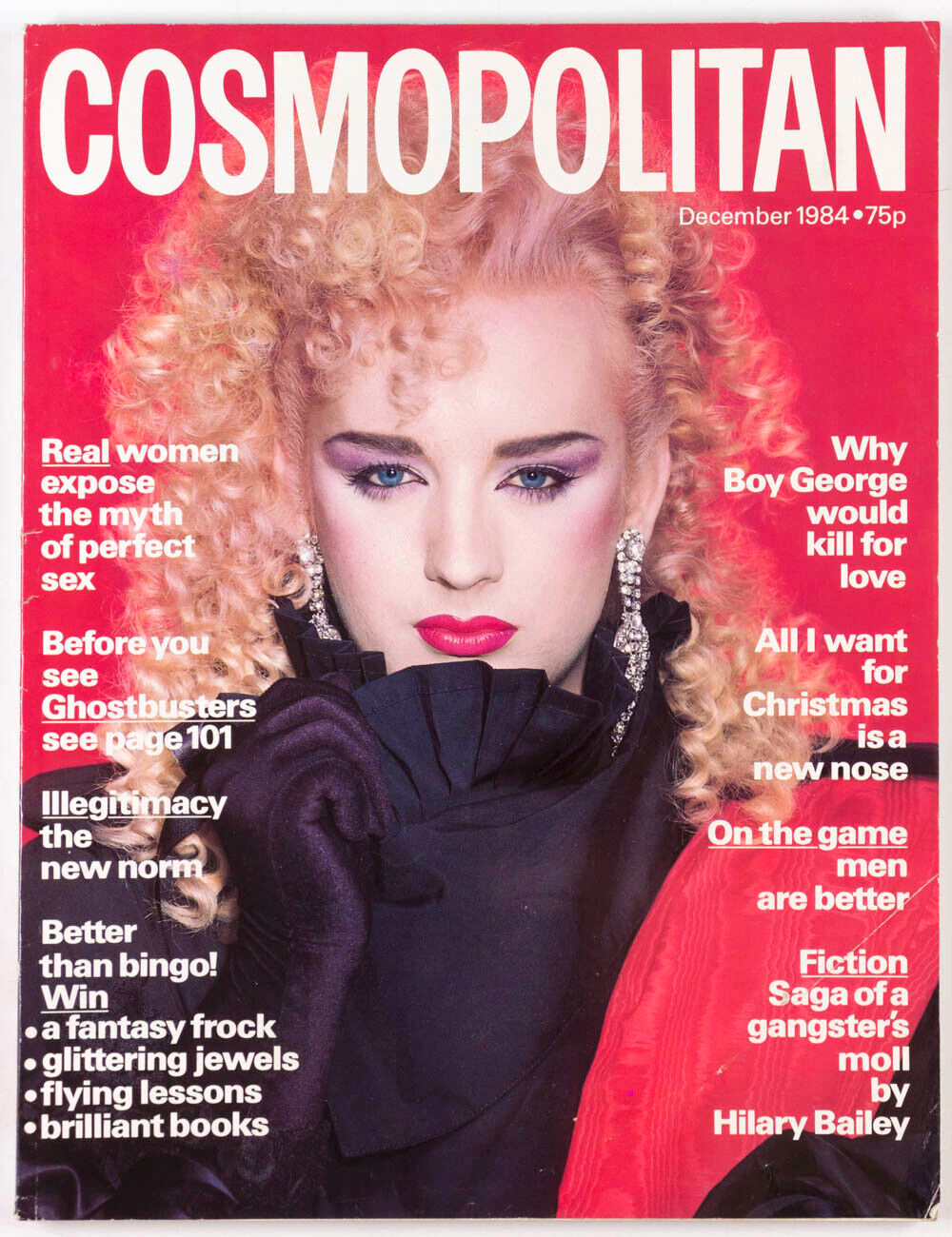 BOY GEORGE Sigourney Weaver ANTONY PRICE Timna Woolard VTG Cosmopolitan magazine