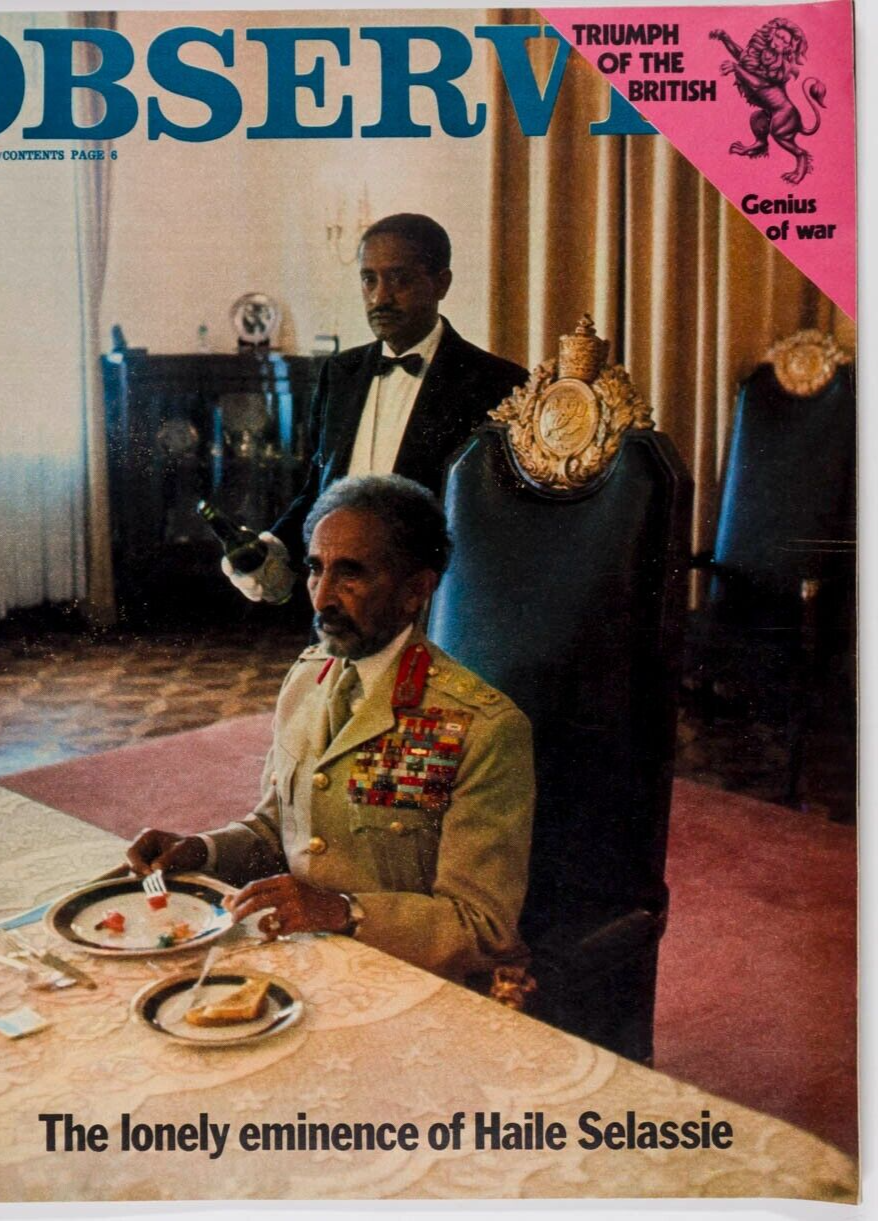 HAILE SELASSIE Ethiopia JOHN CHILTON FEETWARMERS Ghost trains OBSERVER magazine