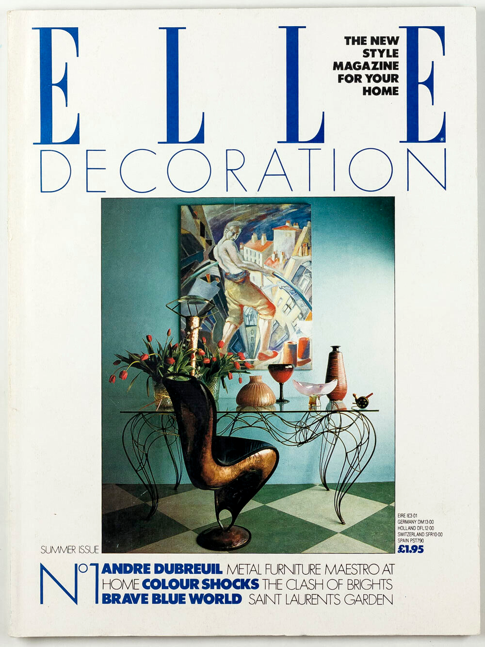 YVES SAINT LAURENT Deco ANDRE DUBREUIL Design 1st ELLE DECORATION magazine No.1