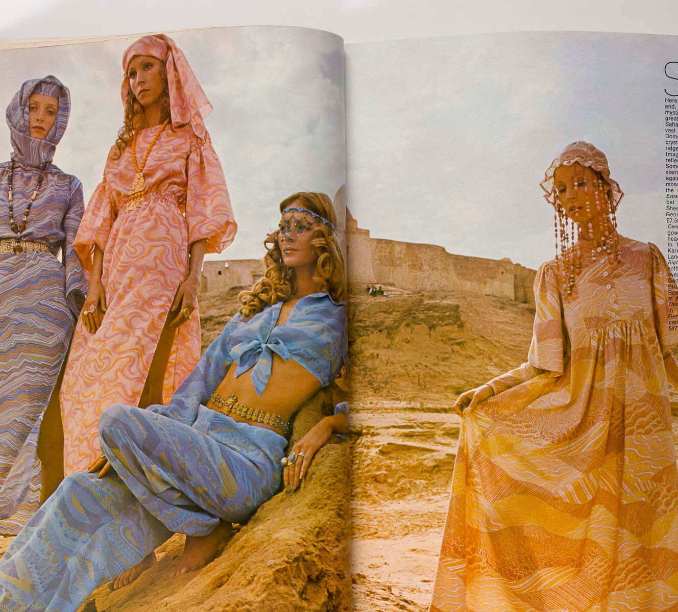 Ingmari Lamy ELIZABETH TAYLOR Dominique Sanda DONNA JORDAN  Vogue February 1972