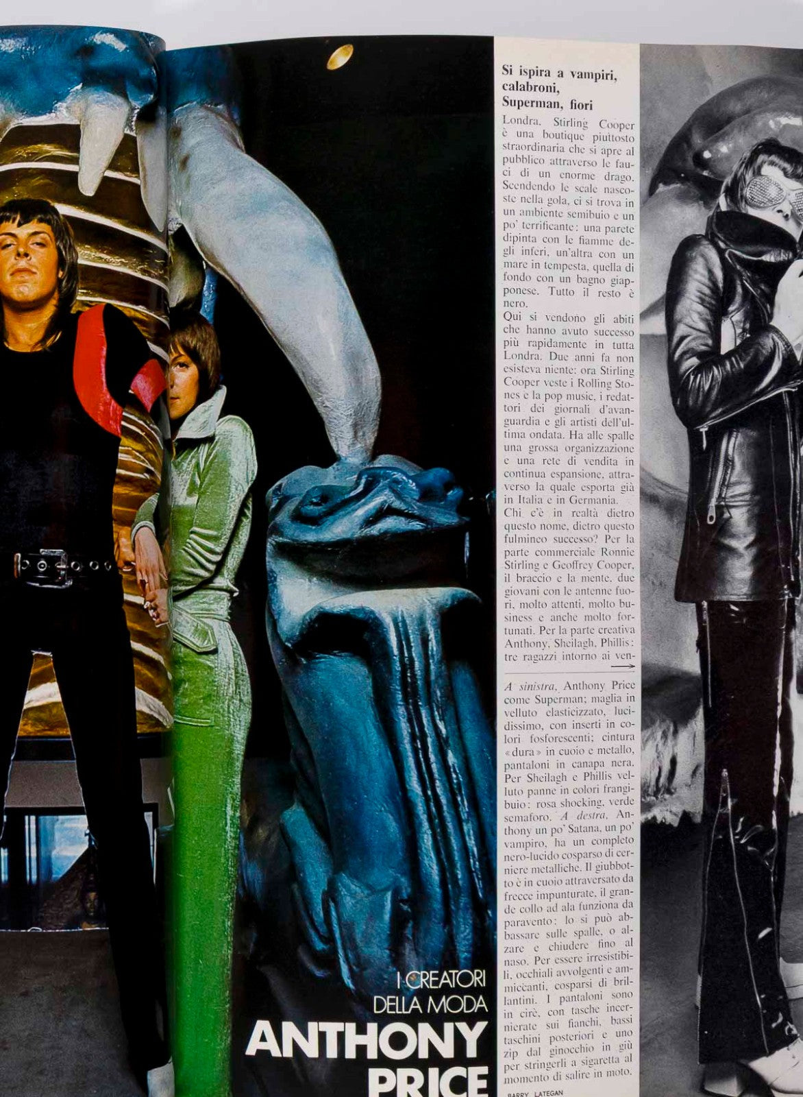 Helmut Berger ANTONY PRICE Marisa L'UOMO VOGUE October 1970 no 8 ANDREA CASCELLA