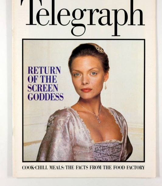 Michelle Pfeiffer RETURN OF THE SCREEN GODDESS Rare vintage TELEGRAPH magazine