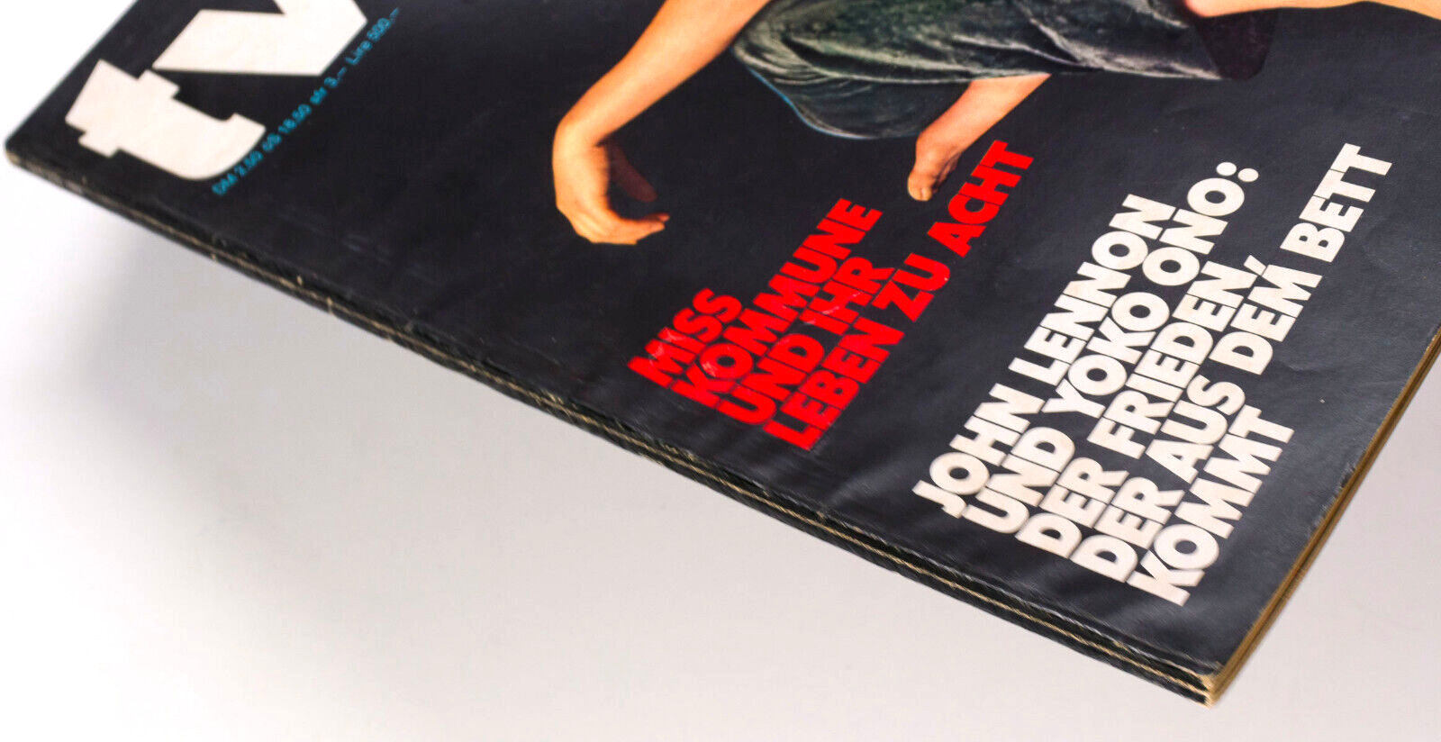 Uschi Obermaier JOHN LENNON Yoko Ono TWEN June 1969 Richard Lindner OLIVETTI vtg