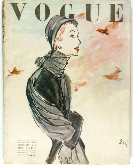 Carl Erickson BALENCIAGA Jean Cocteau PARIS VOGUE October 1948 Anouk Aimee GRES