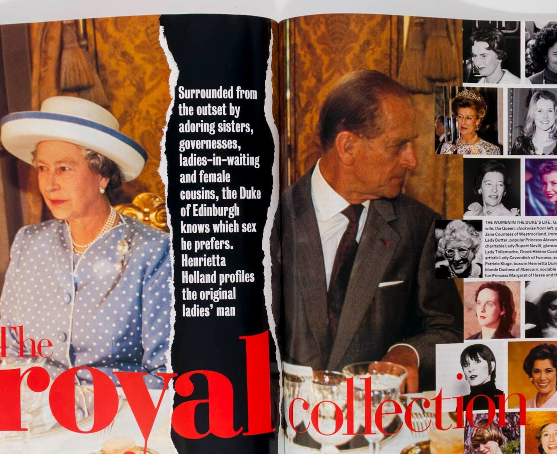 DARYL HANNAH James Hewitt LENA OLIN Tatler March 1994 Prince Philip YSL Armani