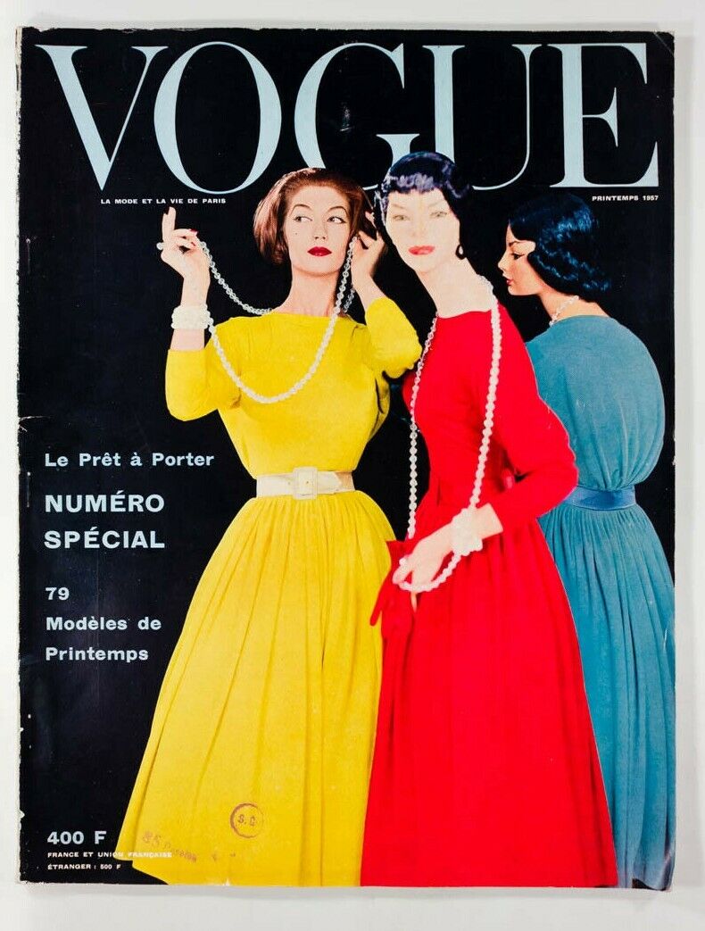 SIMONE D'AILLENCOURT Guy Bourdin PRET-A-PORTER Paris Vogue magazine 1957 Spring