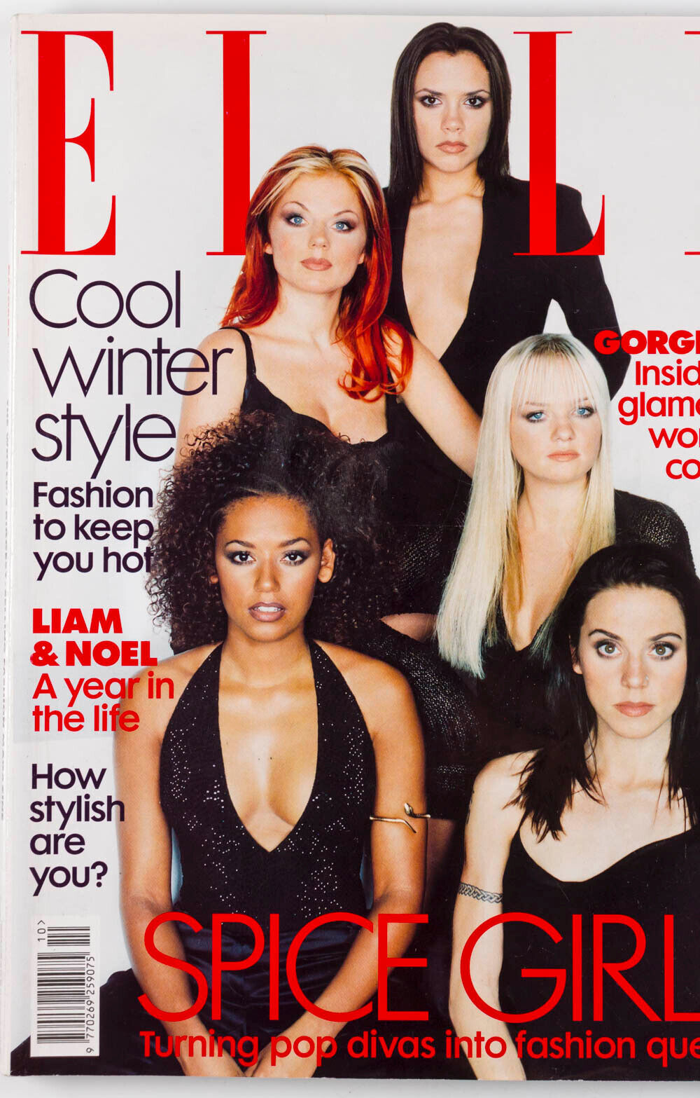 SPICE GIRLS Oasis ERIN O'CONNOR Lisa Presley IMAN Katrin Cartlidge ELLE magazine