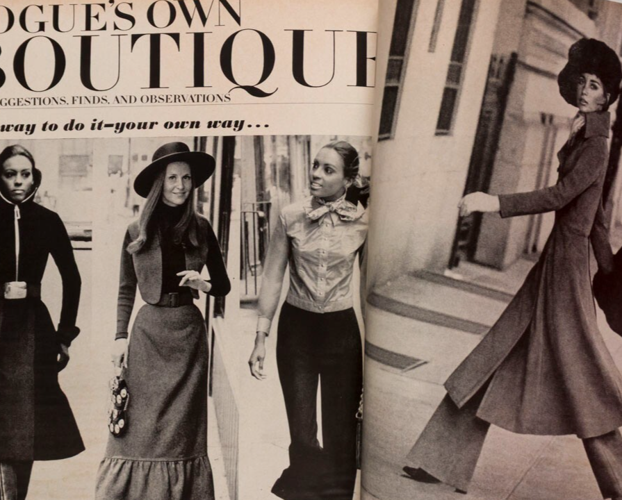 Lauren Hutton TINA AUMONT Norman Parkinson VOGUE August 1968 Veruschka HORST vtg