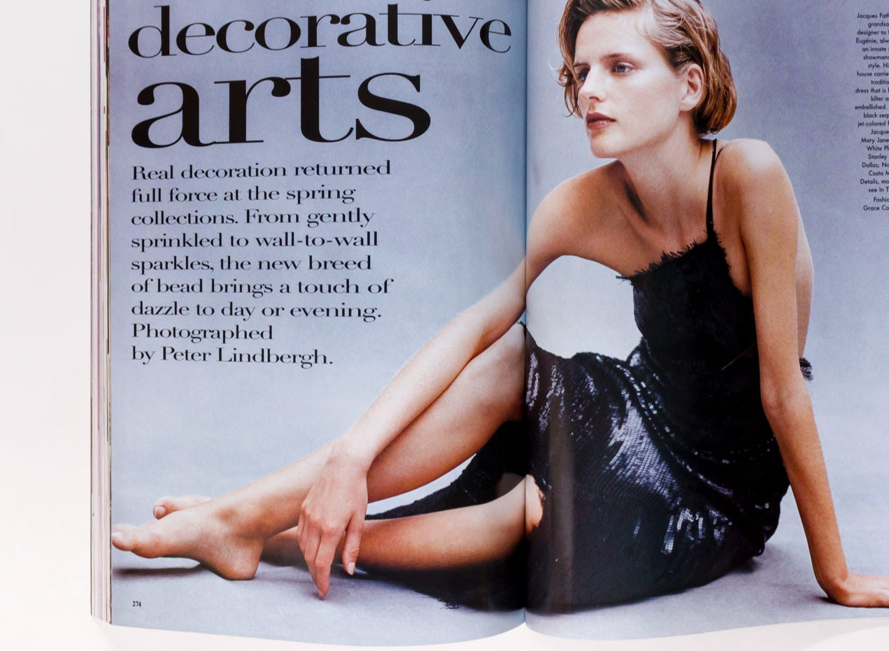 Georgina Grenville SHALOM HARLOW Stella Tennant VOGUE December 1997 Karen Elson