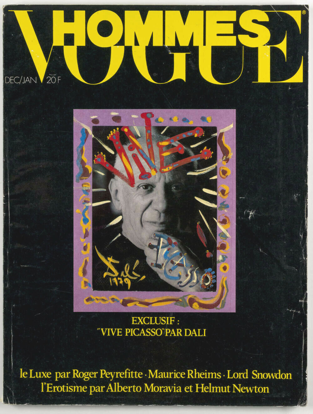 Picasso SALVADOR DALI Helmut Newton PAOLO ROVERSI Snowdon VOGUE HOMMES MAGAZINE