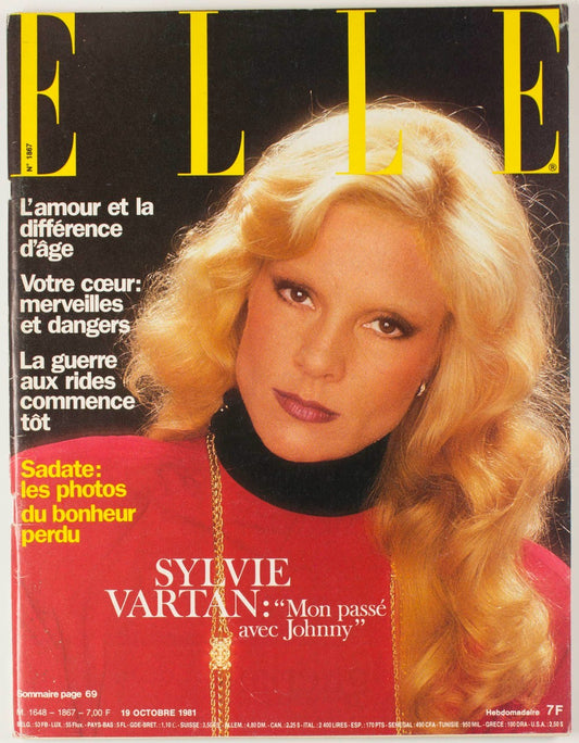 SYLVIE VARTAN Johnny Hallyday LOVE Elle magazine October 19 1981 1867 vtg FRANCE