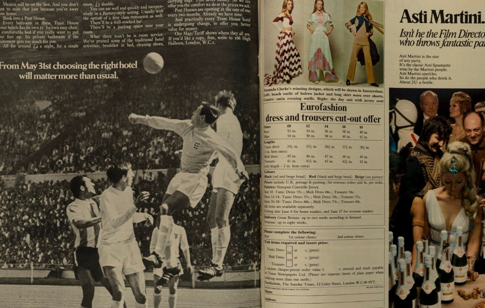 Pele BOBBY MOORE Football JEREMY THORPE Death Victoriana ~ SUNDAY TIMES magazine