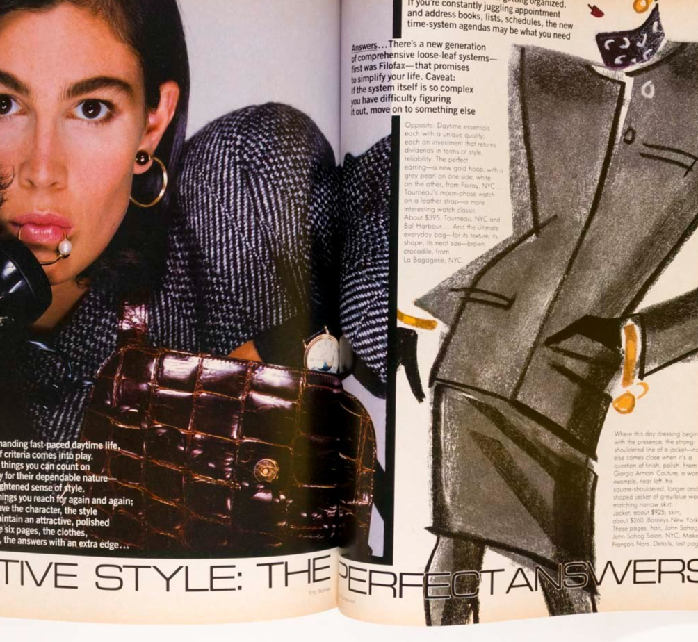 Alexa Singer HELMUT NEWTON Christy Turlington CDG Vogue October 1985 40 birthday