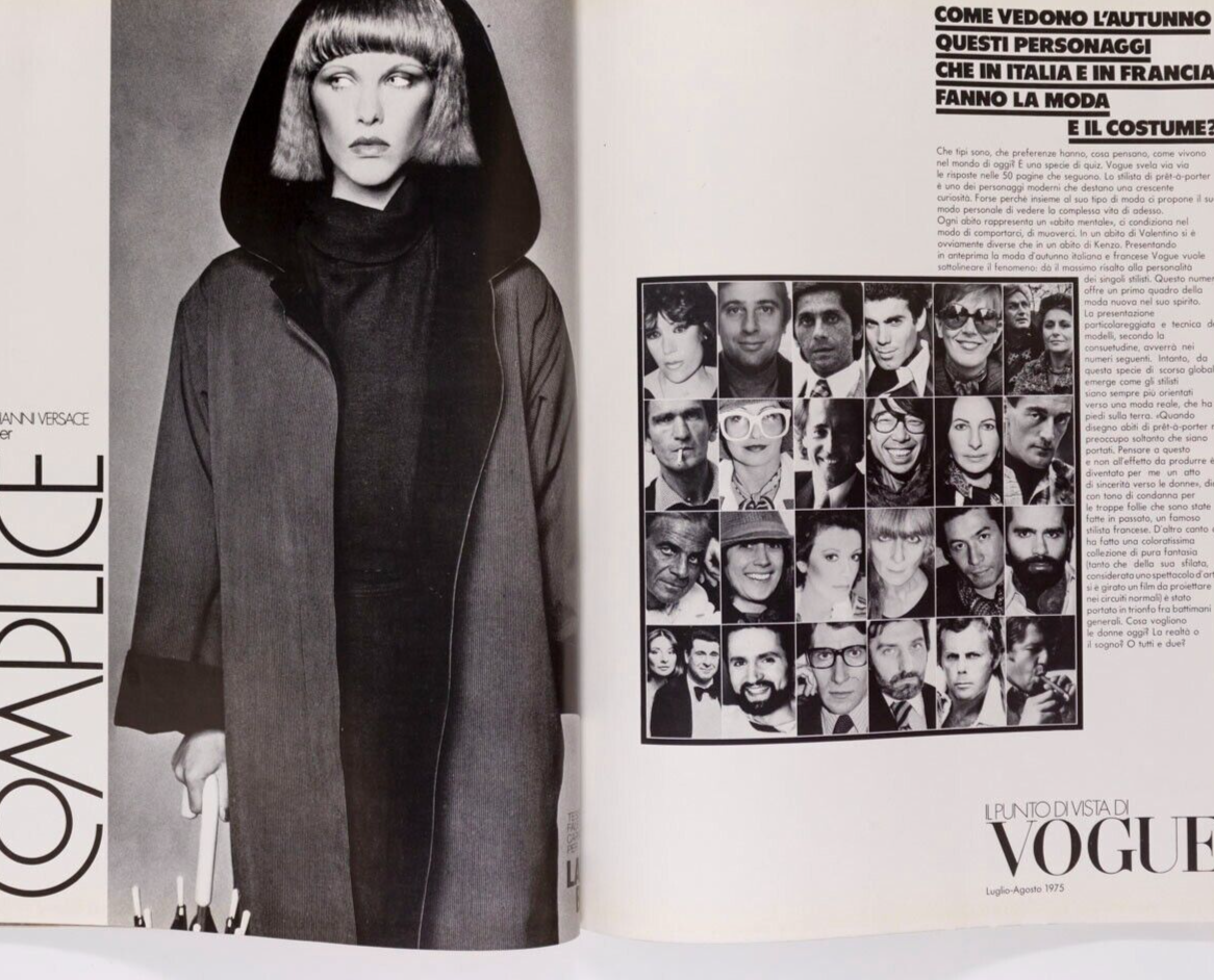 Laura Alvarez GIANNI VERSACE Antonio Lopez LAGERFELD Valentino YSL Armani  VOGUE