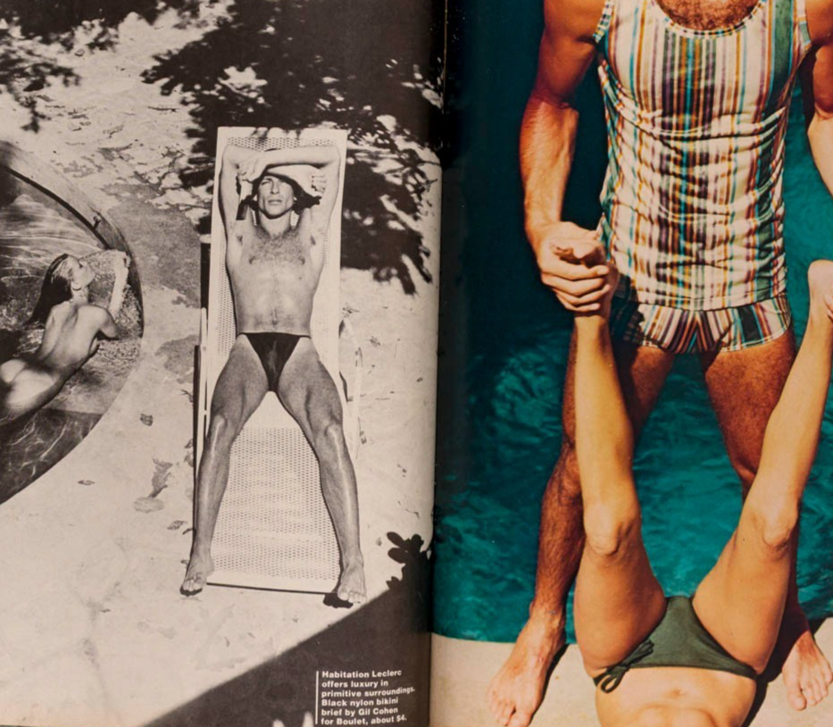 ALBERTO RIZZO Haiti SWIMWEAR Summer Fashion US GQ magazine May 1976 Shorts VTG