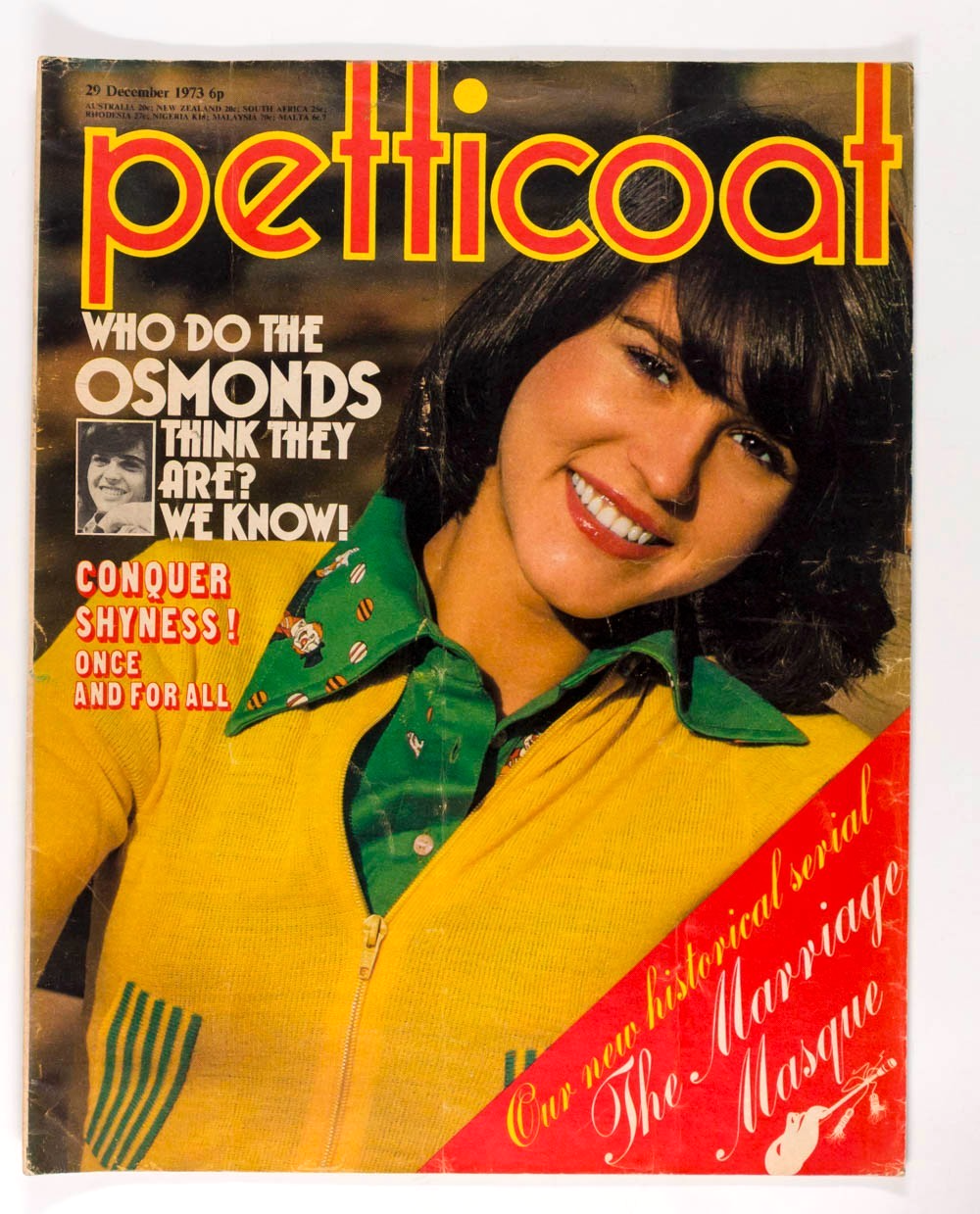 Donny Osmond THE OSMOND BROTHERS Love Affair PETTICOAT magazine 29 December 1973