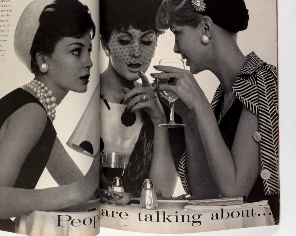 Penn AUDREY HEPBURN Christopher Plummer  VOGUE April 1959  Myrna Loy WILLIE MAYS