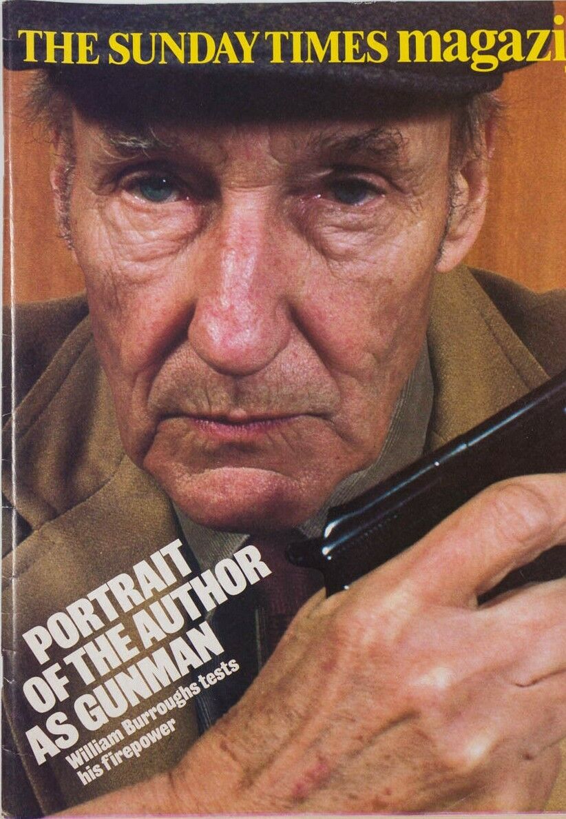 William Burroughs PORTRAIT OF THE AUTHOR AS A GUNMAN Sunday Times magazine RARE!