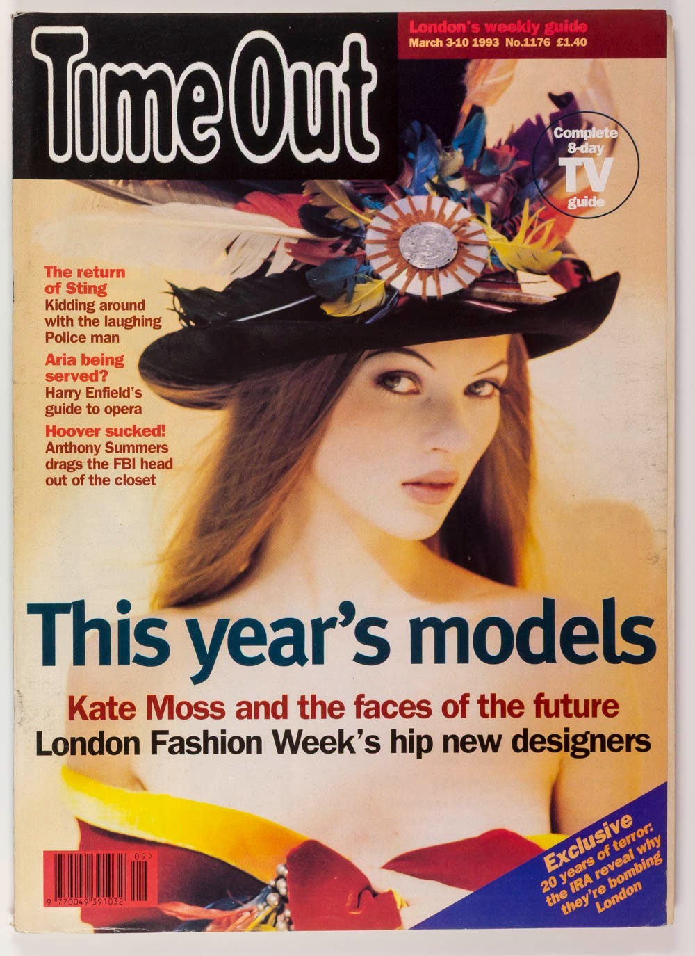 Kate Moss EMMA BALFOUR Sting IRA Paul Whitehouse  TIME OUT magazine 3 March 1993