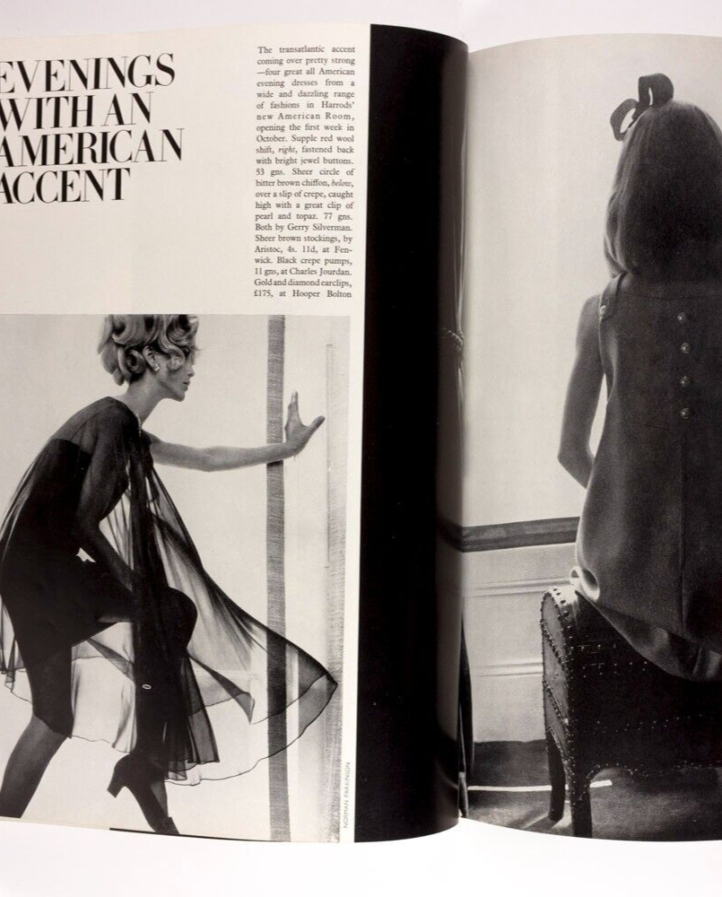 TWIGGY Michael Crawford VIONNET Vogue October 1967 Cecil Beaton BIBA Rampling UK