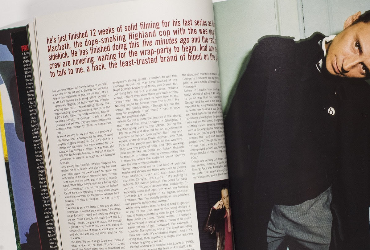 Robert Carlyle ALEXANDER McQUEEN Alan Rickman  DAZED & CONFUSED 26 November 1996