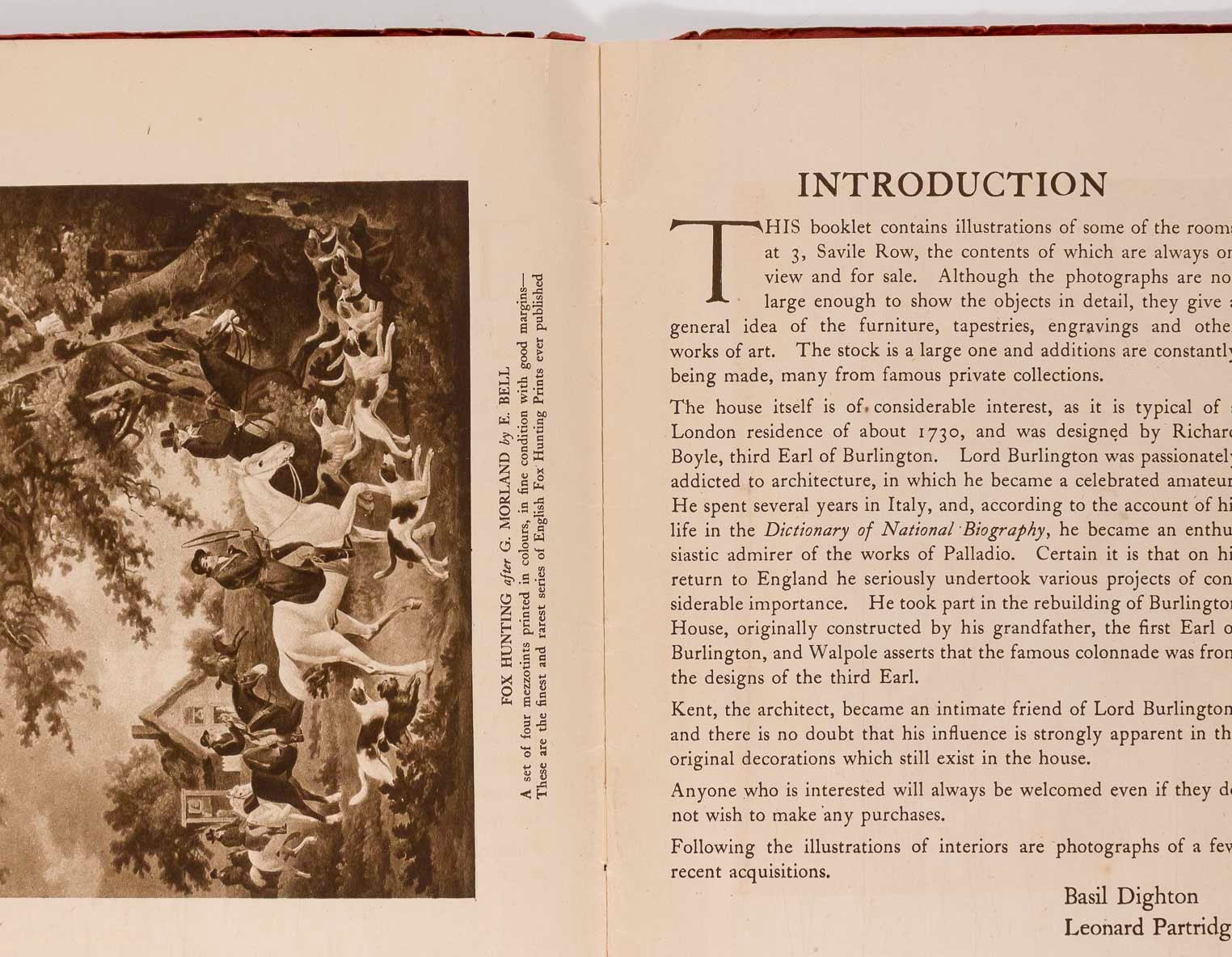 3 SAVILLE ROW The Beatles APPLE Basil Dighton INTERIORS Antique Sale London 1928