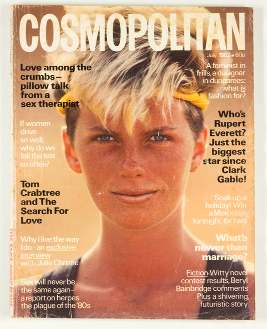 Julie Christie RUPERT EVERETT Mikhail Baryshnikov COSMOPOLITAN July 1982 vtg 80s