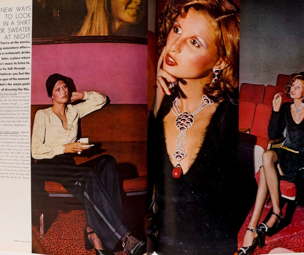 KAREN GRAHAM Avedon JON VOIGHT Vogue Sept 1972 Collections OSCAR DE LA RENTA vtg