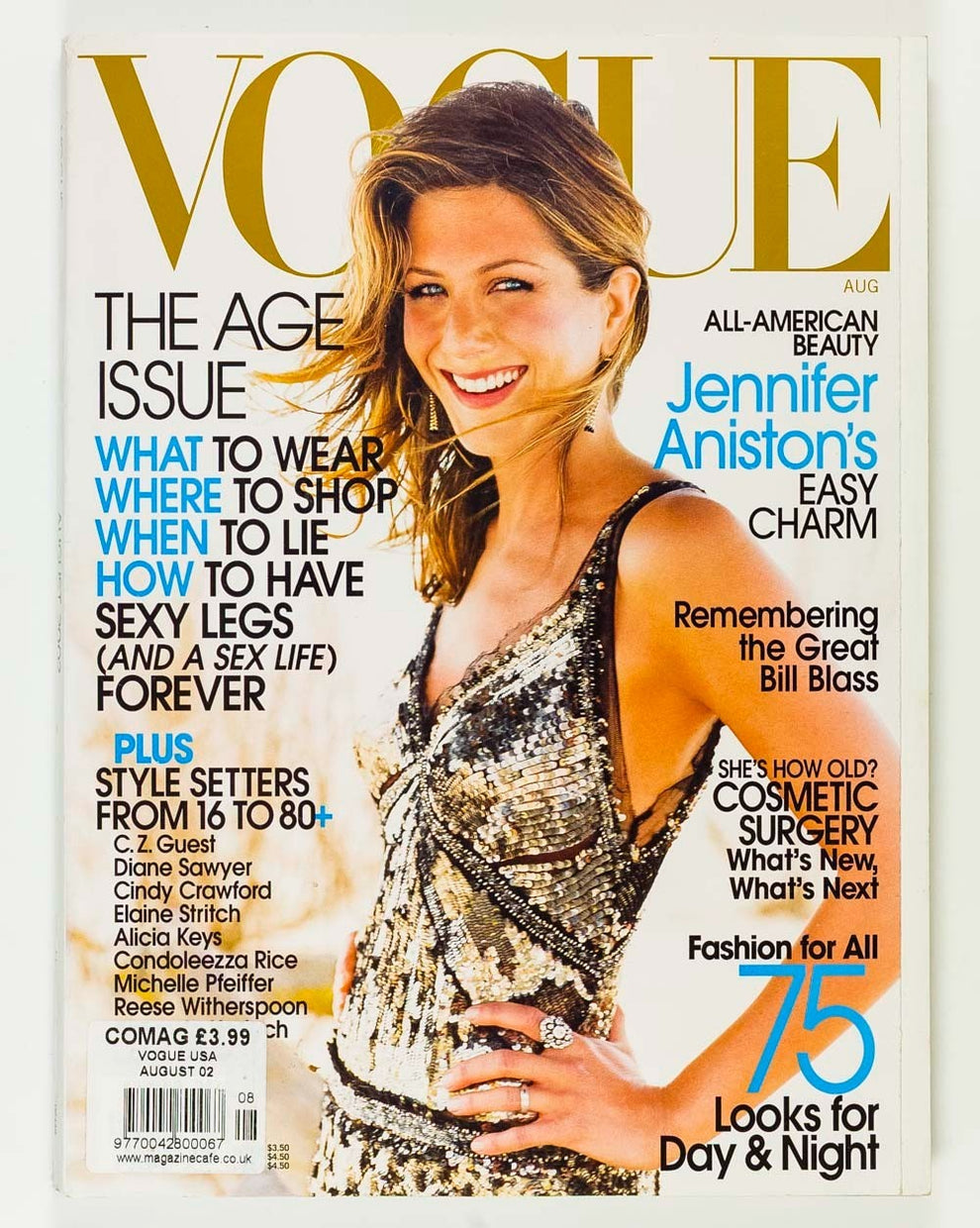 Jennifer Aniston CINDY CRAWFORD Michelle Pfeiffer VOGUE August 2002 Bi ...