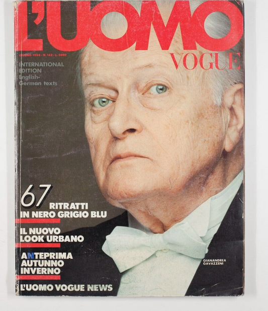 GIANANDREA GAVAZZENI Oliviero Toscani PAOLO ROVERSI L'uomo Vogue 1984 June URBAN