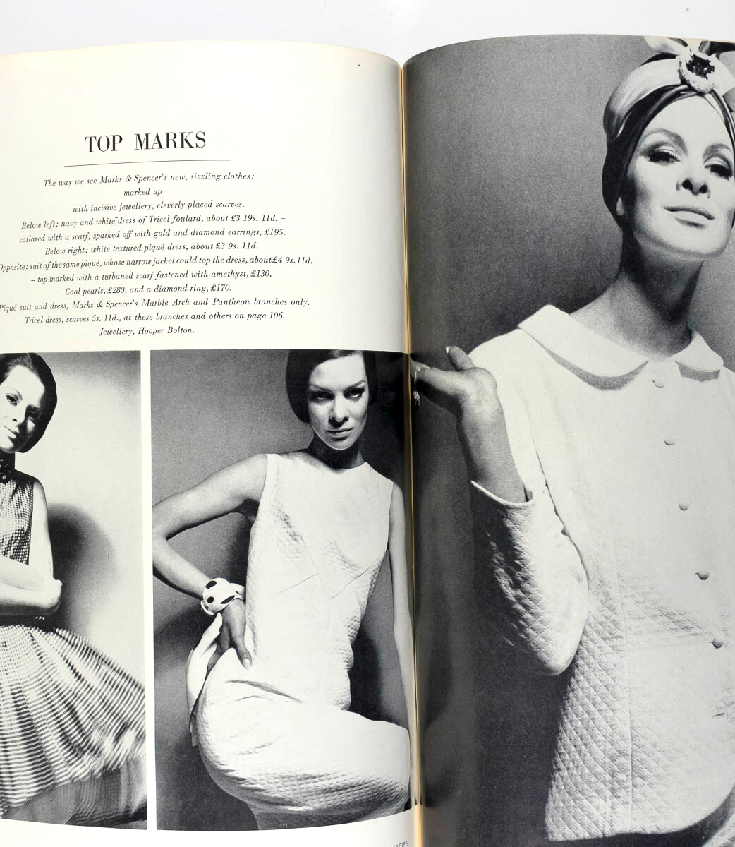 Marie Lise Gres M&S Jean Shrimpton HARPERS BAZAAR May 1965 Dior FENELLA FIELDING
