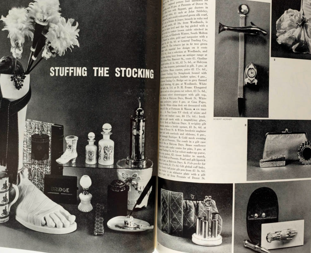 Maggi Eckardt SEAN KENNY Hardy Amies HARPERS BAZAAR December 1961 Daisy Fellowes