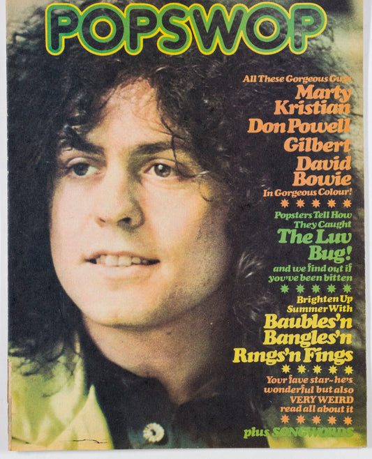 MARC BOLAN David Bowie SLADE Don Powell MARTY KRISTIAN Wings POPSWOP magazine UK