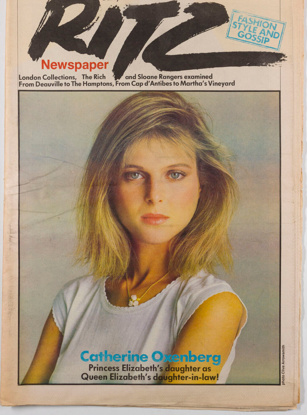 CATHERINE OXENBERG London Collections SLOANE RANGERS Ritz newspaper magazine VTG