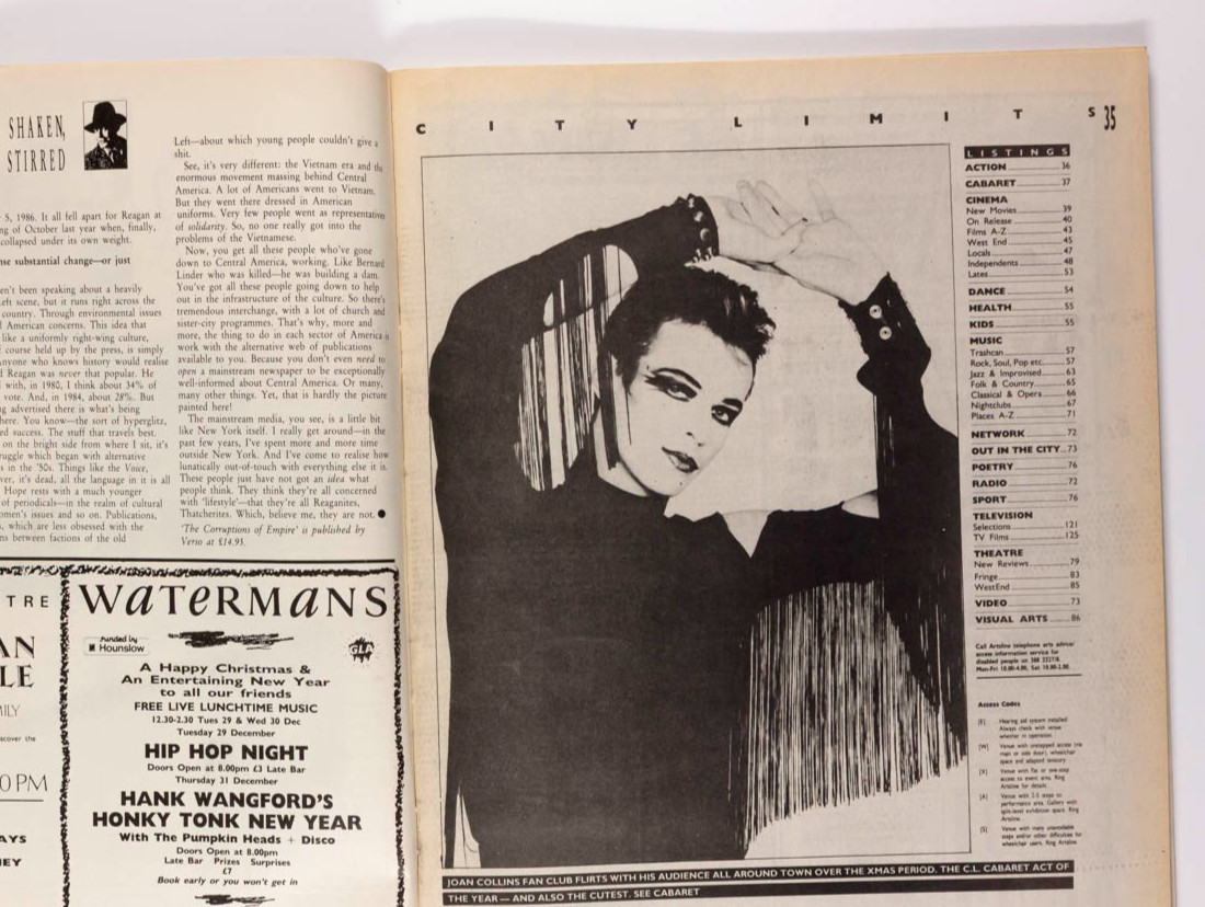 Jesse Jackson TILDA SWINTON Ellen Barkin DEREK B City Limits December 1987 324