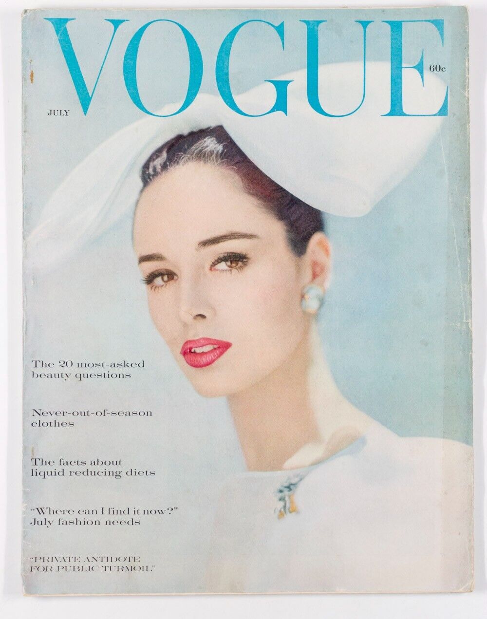 Sondra Peterson KAREN RADKAI Classic 1960's fashion BEAUTY Vogue magazine US vtg