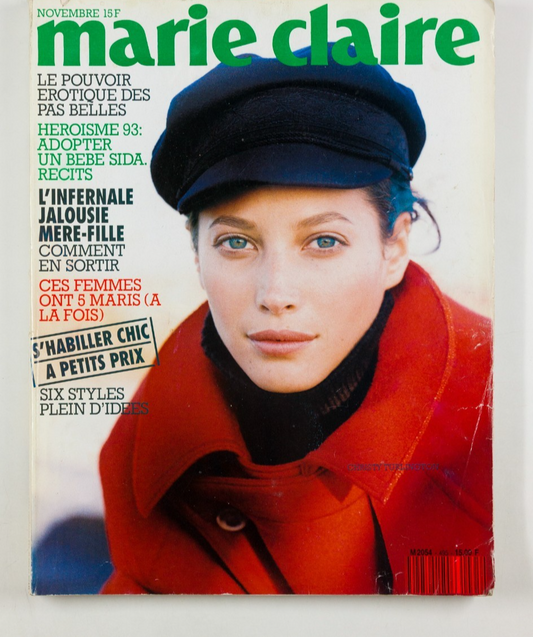 Christy Turlington FASHION France FRENCH MARIE CLAIRE magazine 90s November 1993