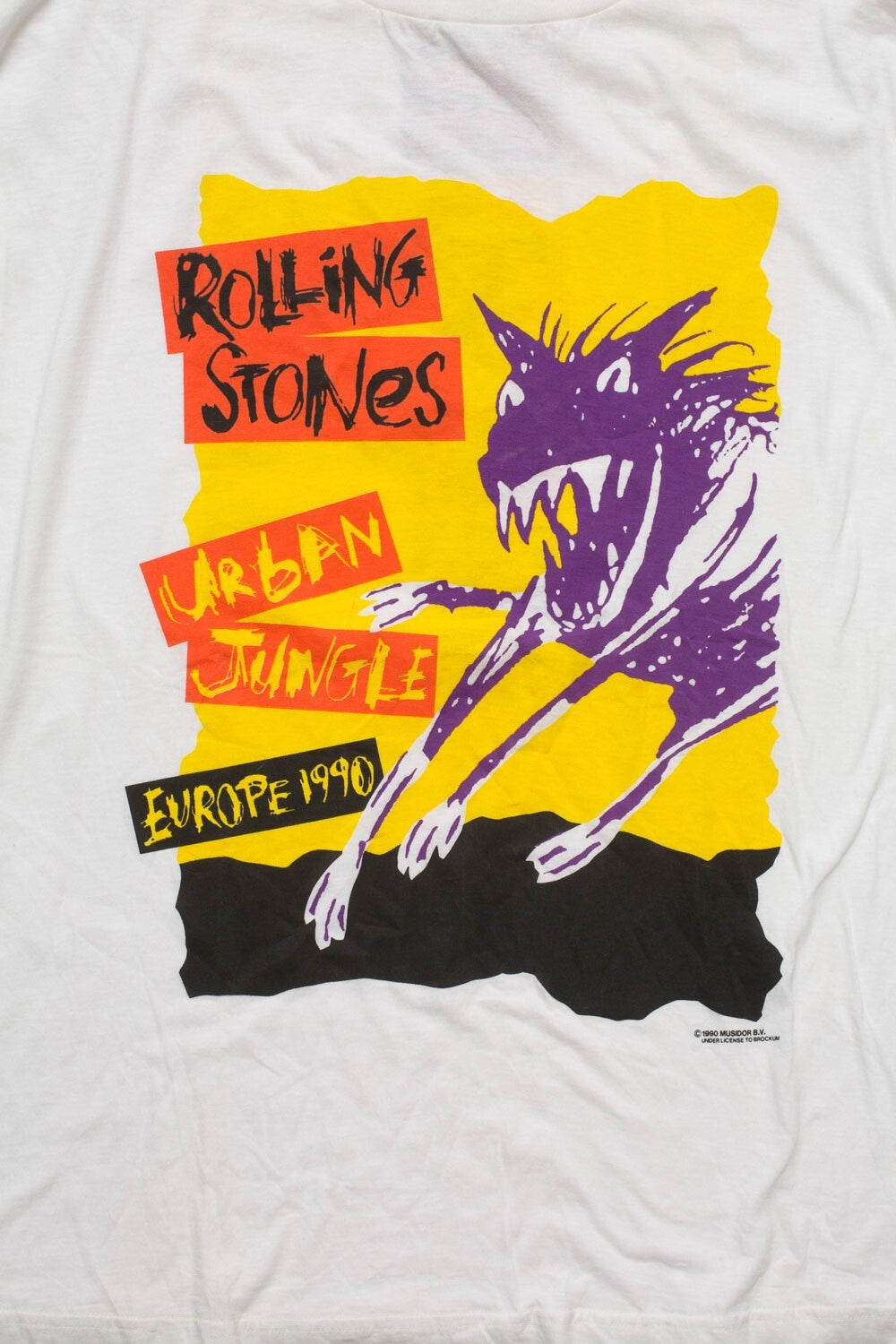 ROLLING STONES Urban Jungle EUROPE 1990 T-Shirt vtg original CONCERT  Size Large