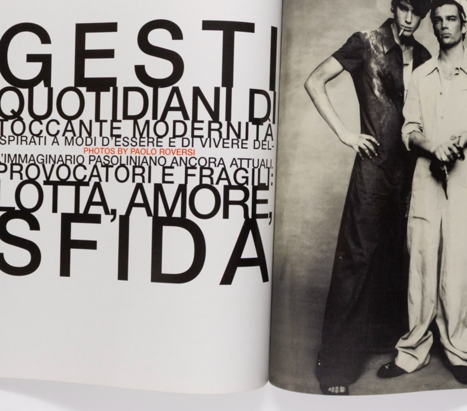BILLY WHITE Uruguay BRUCE WEBER Roversi L'UOMO VOGUE April 1998 Malaparte PAVESI