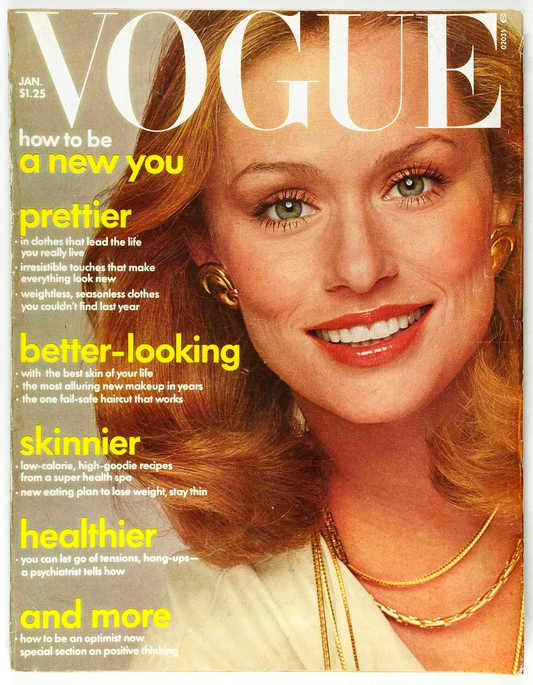 HELMUT NEWTON Deborah Turbeville JERRY HALL Vogue US January 1975 Lauren Hutton