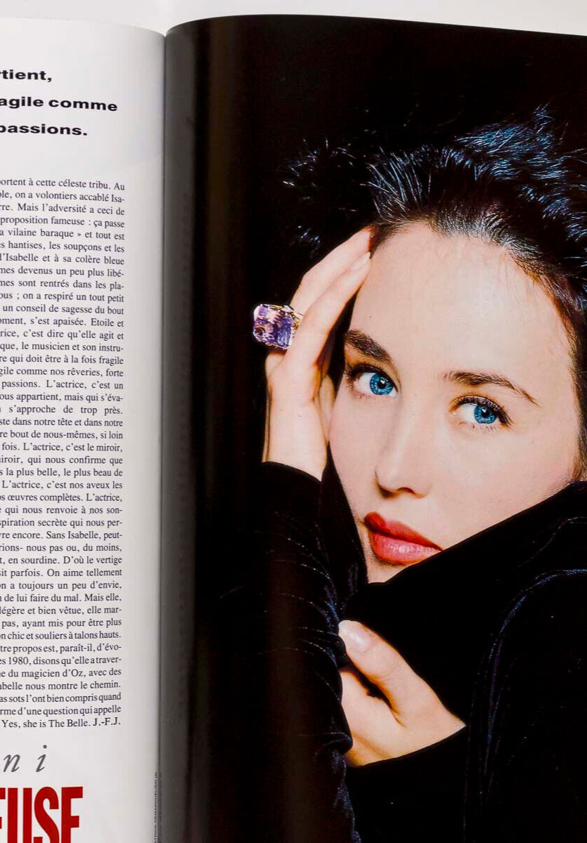 ISABELLE ADJANI & JEAN PAUL GOUDE Paris Vogue Hommes magazine 1989 December MODE