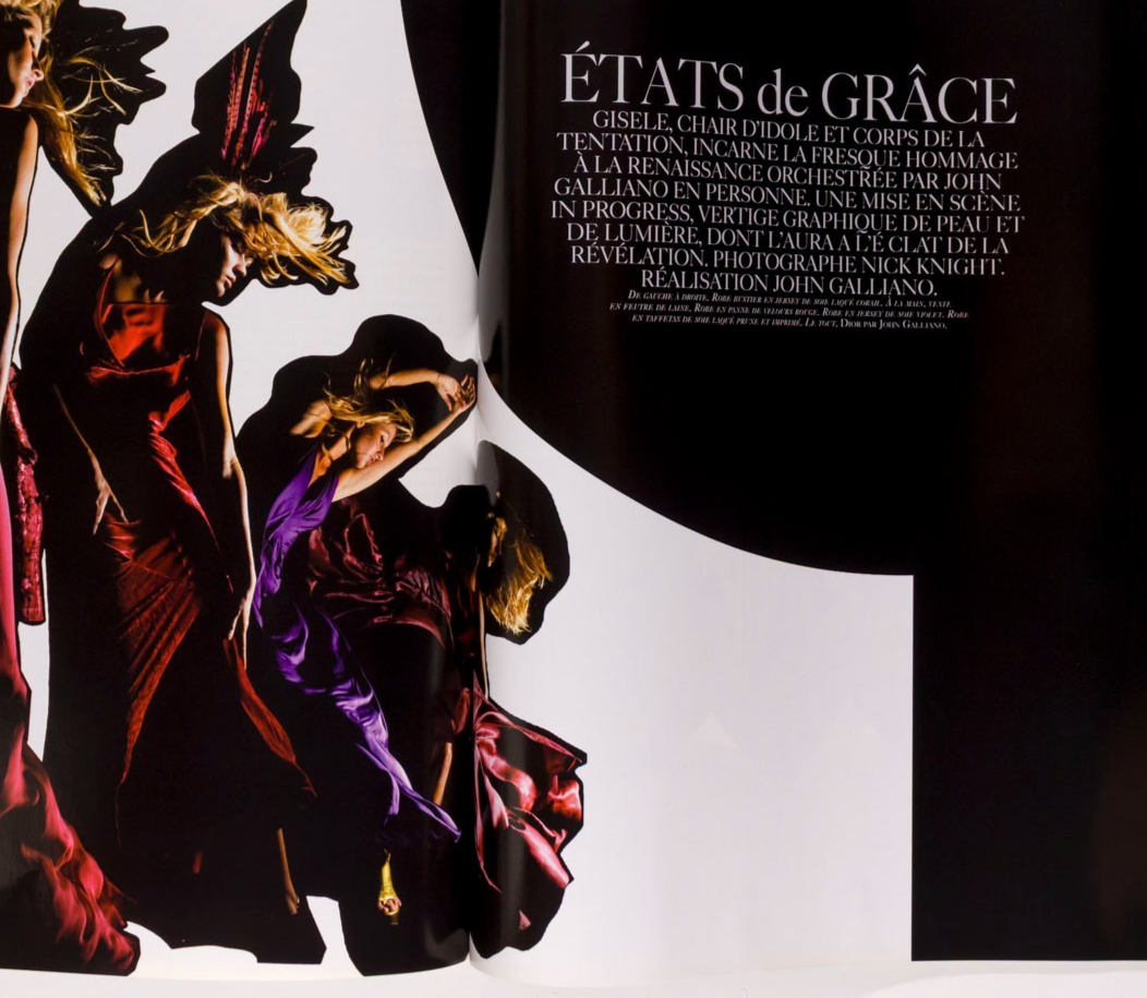 Paris Vogue by John Galliano SACHA PIVOVAROVA Hilary Rhoda DORNAN December 2006