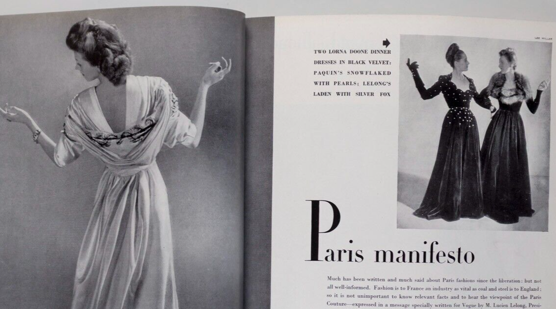 LEE MILLER Norman Parkinson MARLENE DIETRICH Vogue December 1944 Descombes JOFFE