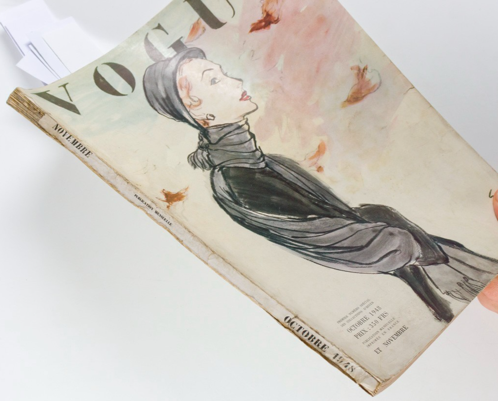 Carl Erickson BALENCIAGA Jean Cocteau PARIS VOGUE October 1948 Anouk Aimee GRES