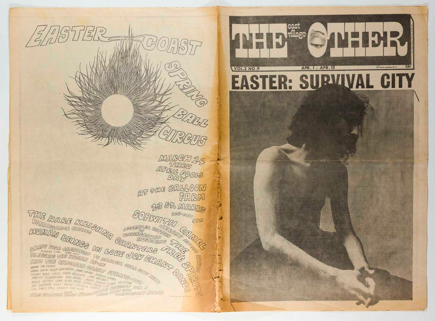 FRANK ZAPPA The East Village OTHER MAGAZINE April 1967 EVO 2 No 9 Jim Schwall IT