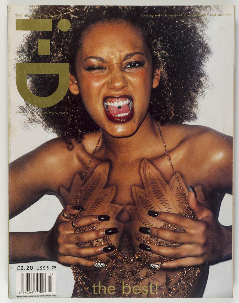 MEL B Kaws NICK KNIGHT Galliano ALEXANDER McQUEEN Stella Tennant i-D Nov 1997 UK