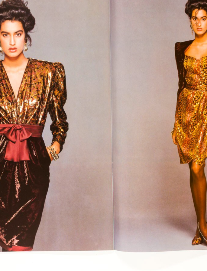Claudia Schiffer ESCADA Fall 1990 LOOKBOOK catalogue YASMEEN GHAURI Gail Elliott