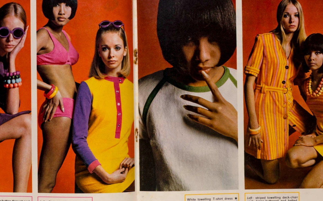 TWIGGY Mick Jagger LYNN REDGRAVE Honey magazine UK May 1967 Helmut Newton MINERS