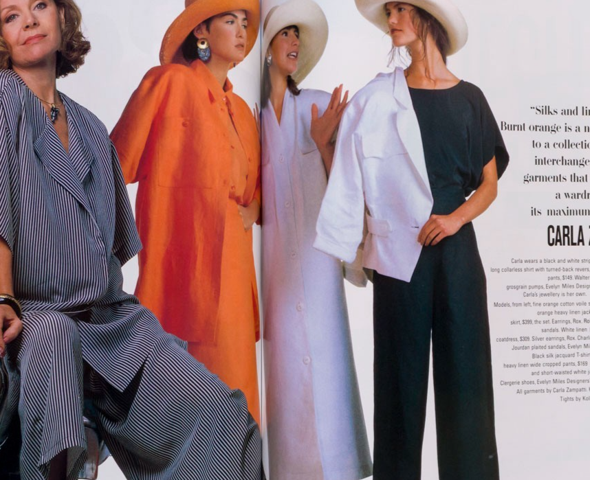 Michelle Eabry AUSTRALIA DESIGNER Ken Russell HARPERS September 1986 Martin Shaw