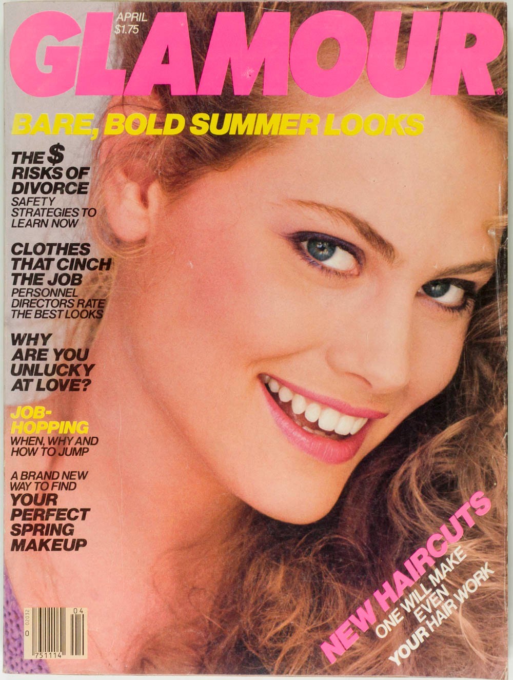 Carol Kurzin SUMMER FASHION Haircuts GLAMOUR magazine April 1982 Beauty SPRING